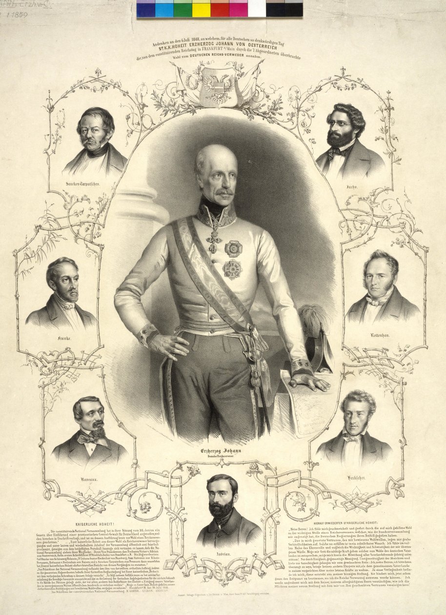 Arcyksiążę Austrii Johann autorstwa Eduard Kaiser