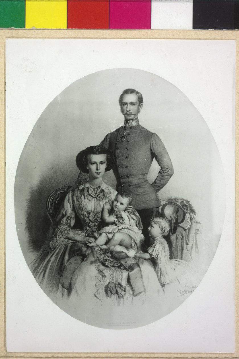 Cesarz Austrii z rodziną Franciszek Józef I autorstwa Eduard Kaiser