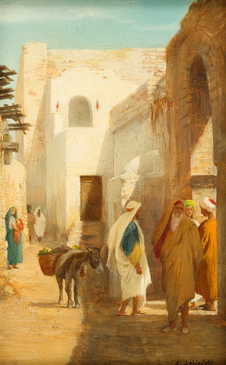 Orientalna scena uliczna autorstwa Eduard Lebiedzki