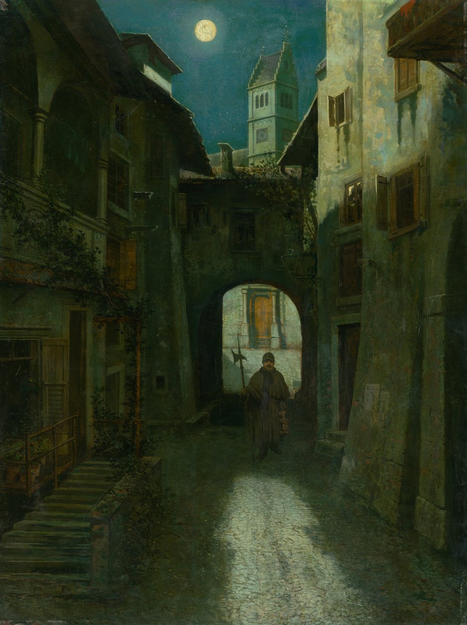Nocna Straż na Starym Mieście, 1880 r. autorstwa Eduard Majsch