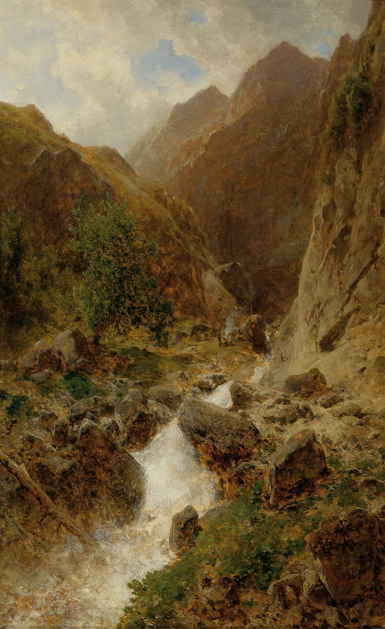 Wildbach autorstwa Eduard Peithner von Lichtenfels
