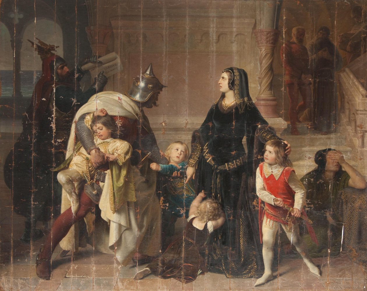 Schwytanie synów Manfreda autorstwa Eduard Ritter von Engerth