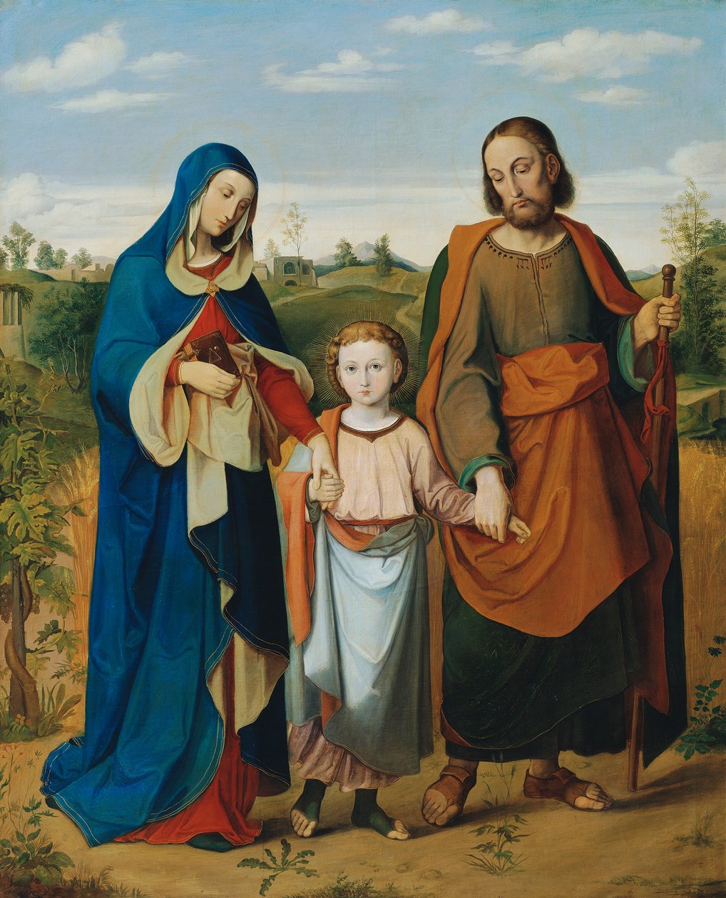 Święta rodzina w drodze do domu ze świątyni autorstwa Eduard Ritter von Engerth