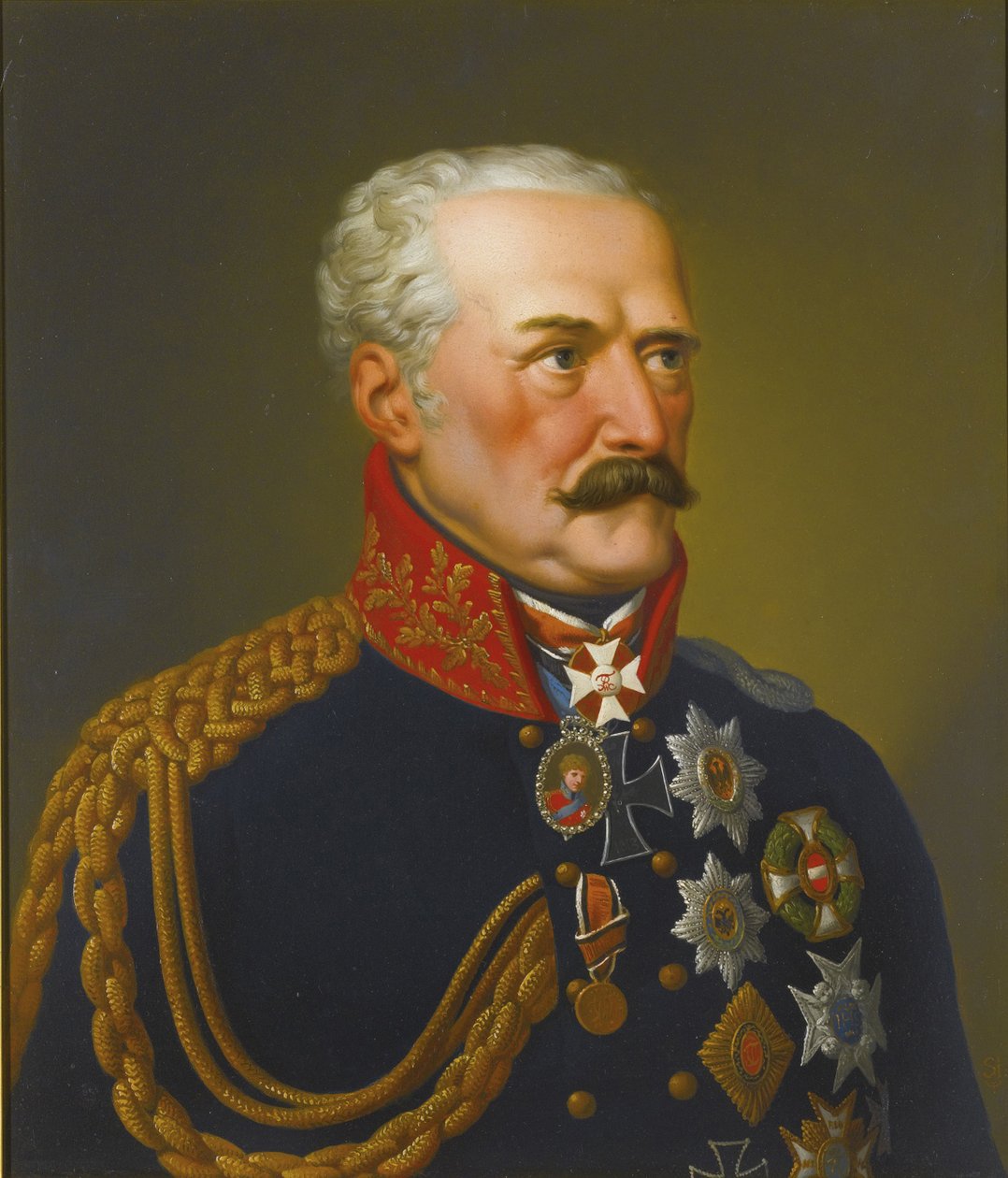 Portret Gebharda Leberechta von Blücher, księcia Wahlstatt 1742-1819 autorstwa Eduard Ströhling
