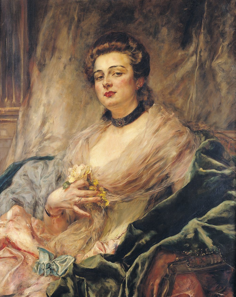 Portret żony artysty autorstwa Eduardo Leon Garrido