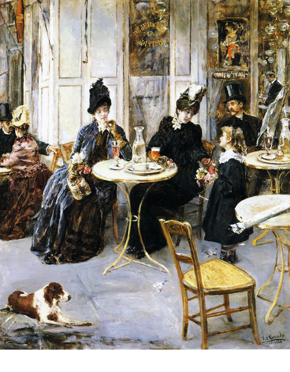 Dziewczynka z kwiatami, 1886 autorstwa Eduardo Leon Garrido