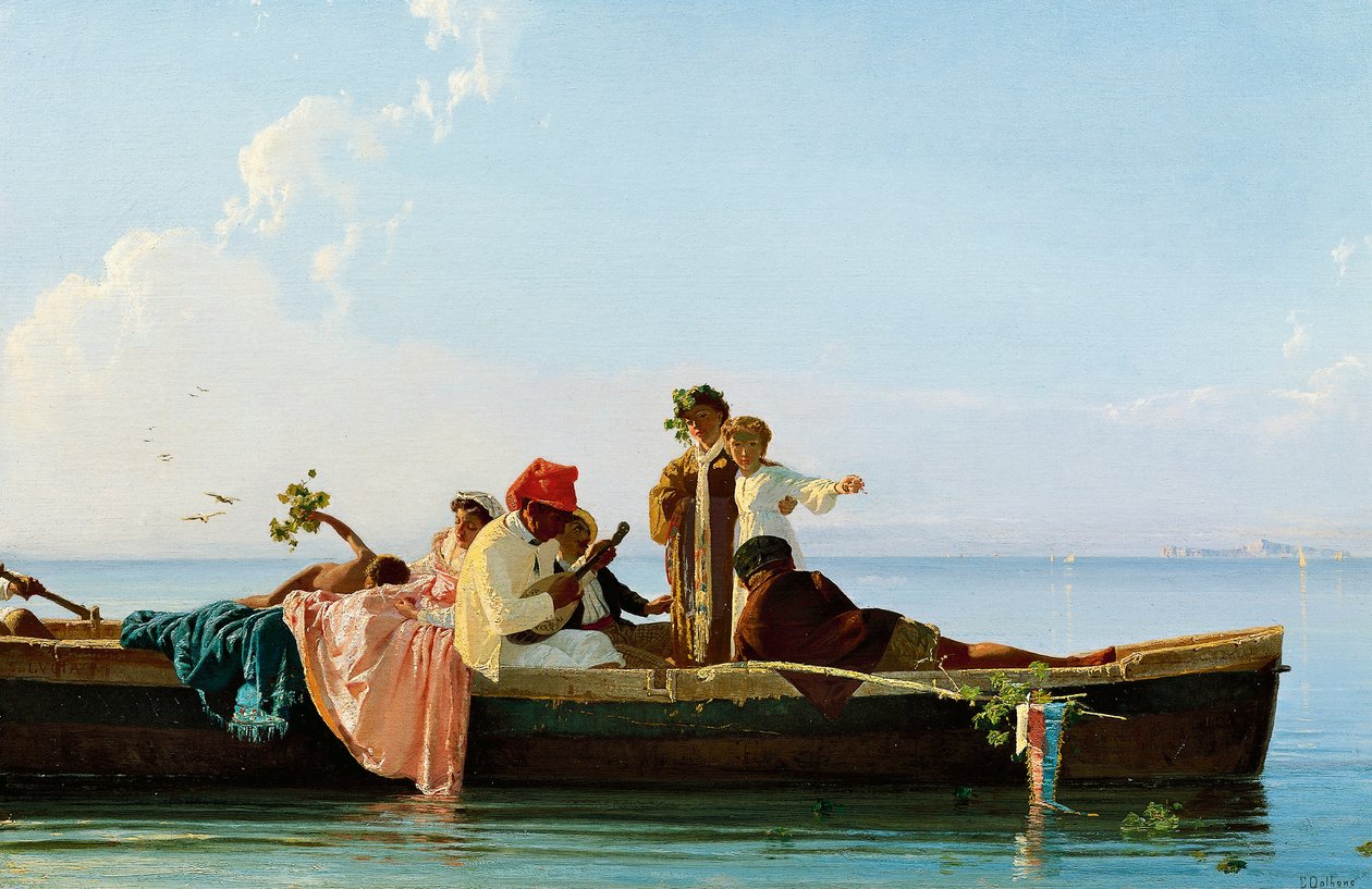 Od Frisio do Saint Lucia, Edoardo Dalbono, ok. 1866, olej na płótnie autorstwa Eduardo Dalbono