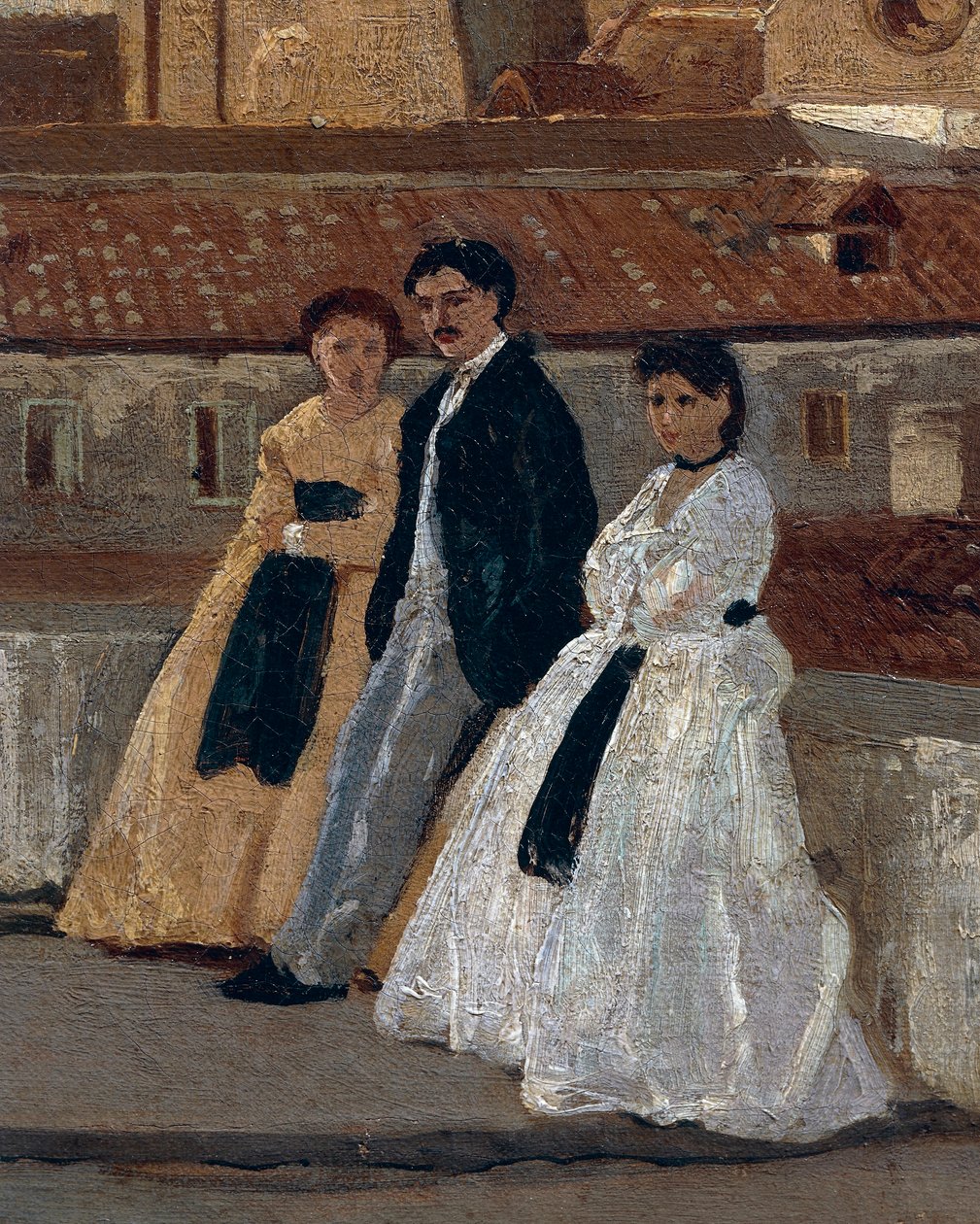 Taras, Edoardo Dalbono (1841-1915), olej na desce, 45x30 cm. Szczegół. autorstwa Eduardo Dalbono