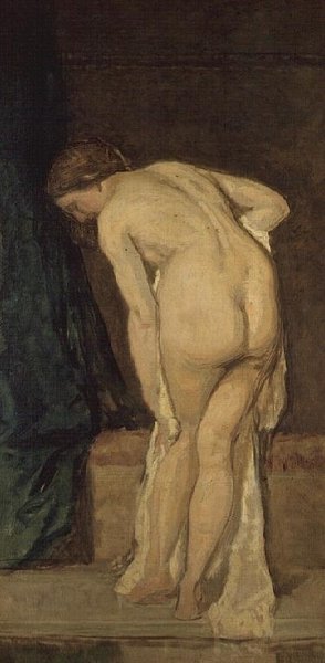 Wyjście z Łaźni (olej na płótnie) autorstwa Eduardo Rosales