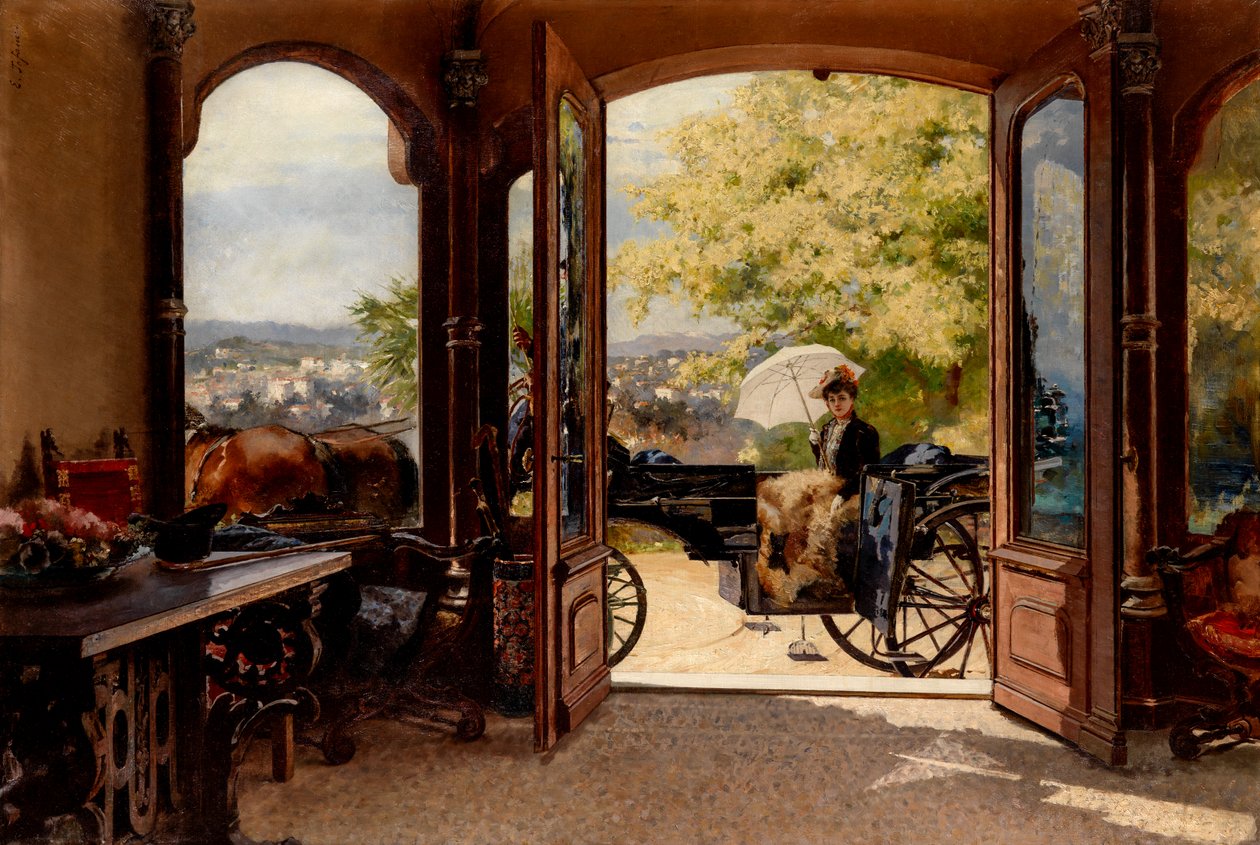 Wizyta (En visite) (olej na płótnie) autorstwa Eduardo Tofano