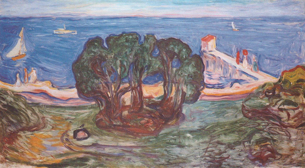 Drzewa nad morzem autorstwa Edvard Munch