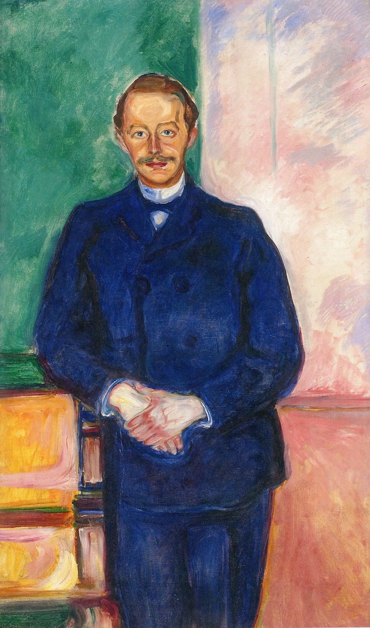 Dr. Max Linde w stroju żeglarskim autorstwa Edvard Munch