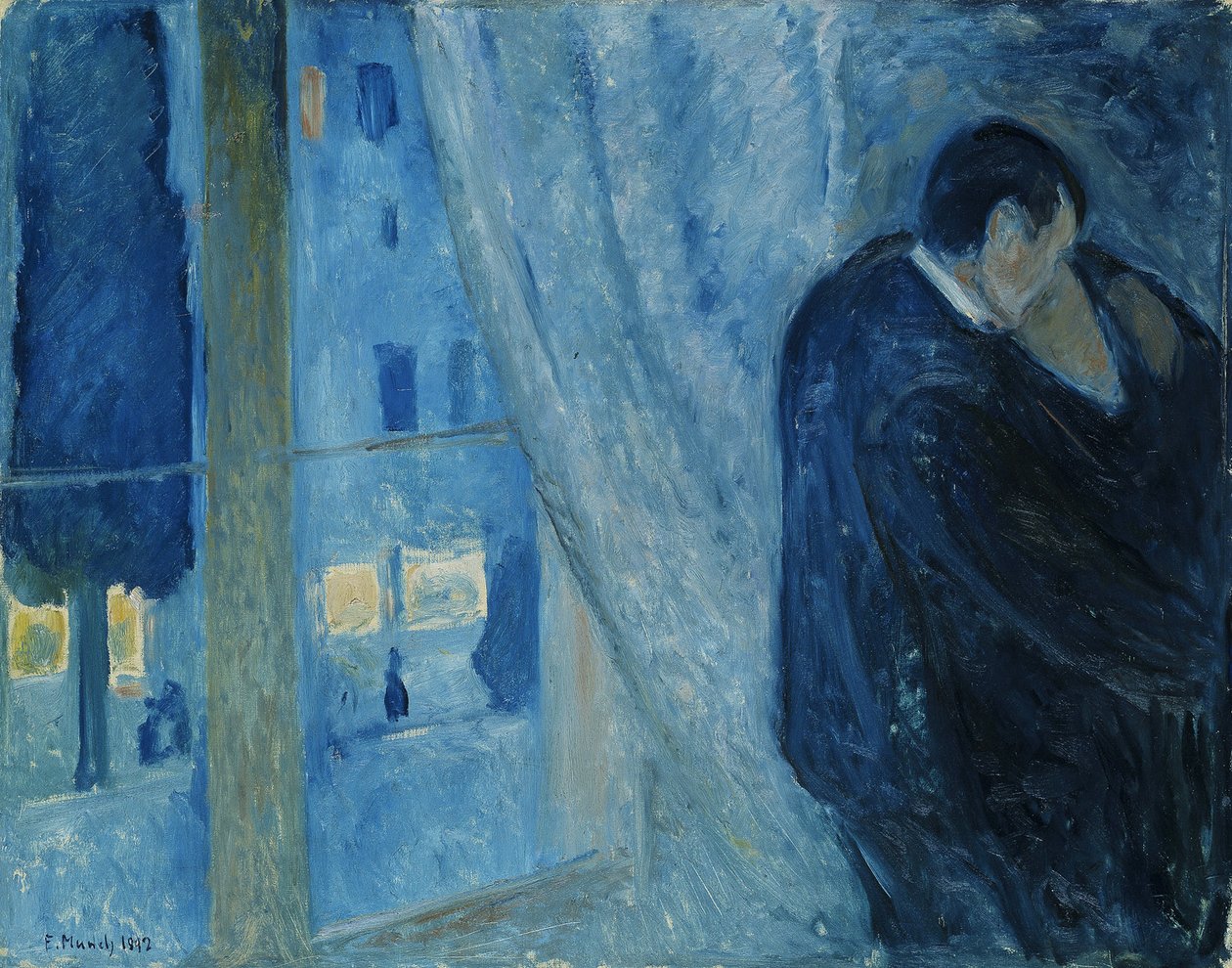 Pocałuj przy oknie autorstwa Edvard Munch