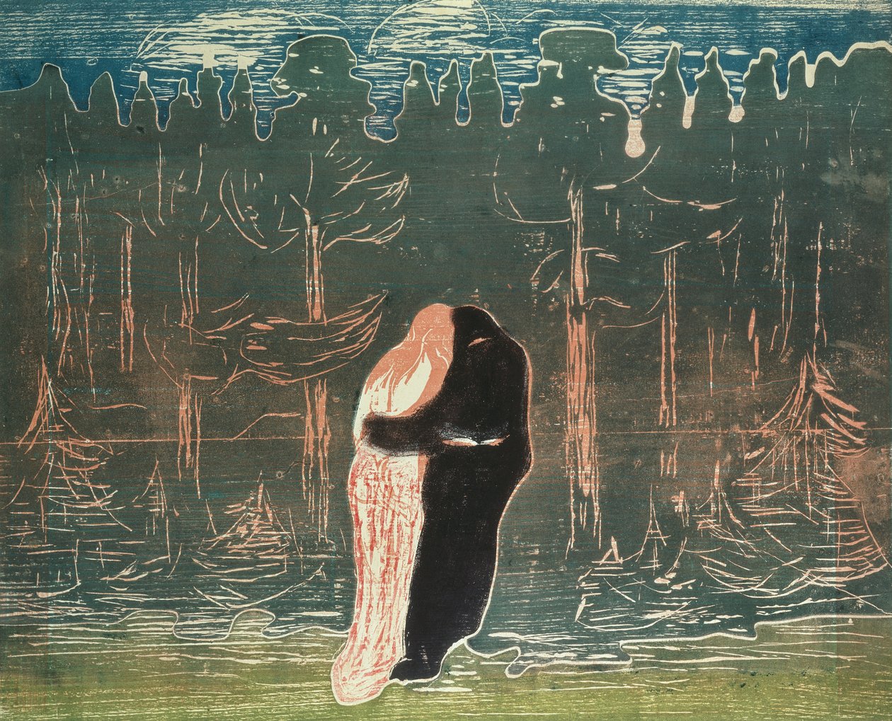 Zakochani autorstwa Edvard Munch