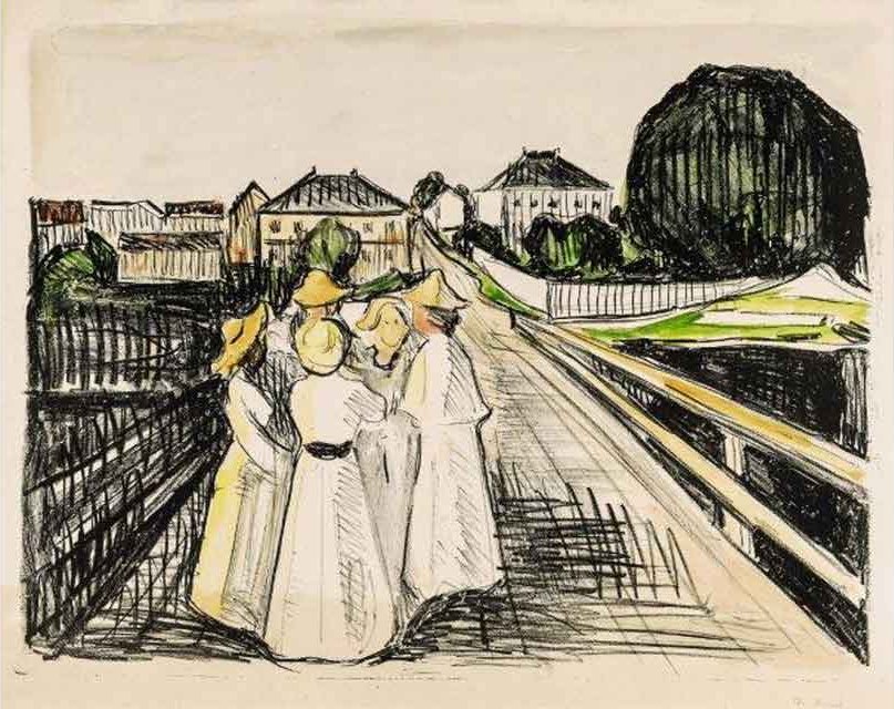 Na moście autorstwa Edvard Munch