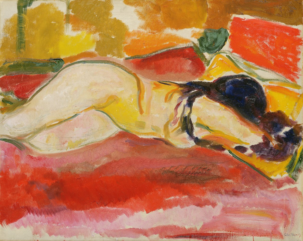 Leżąca kobieta naga autorstwa Edvard Munch