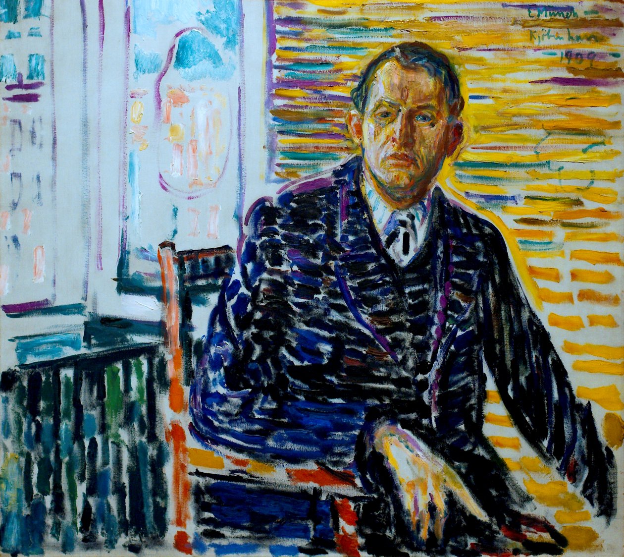 Autoportret w Klinice autorstwa Edvard Munch