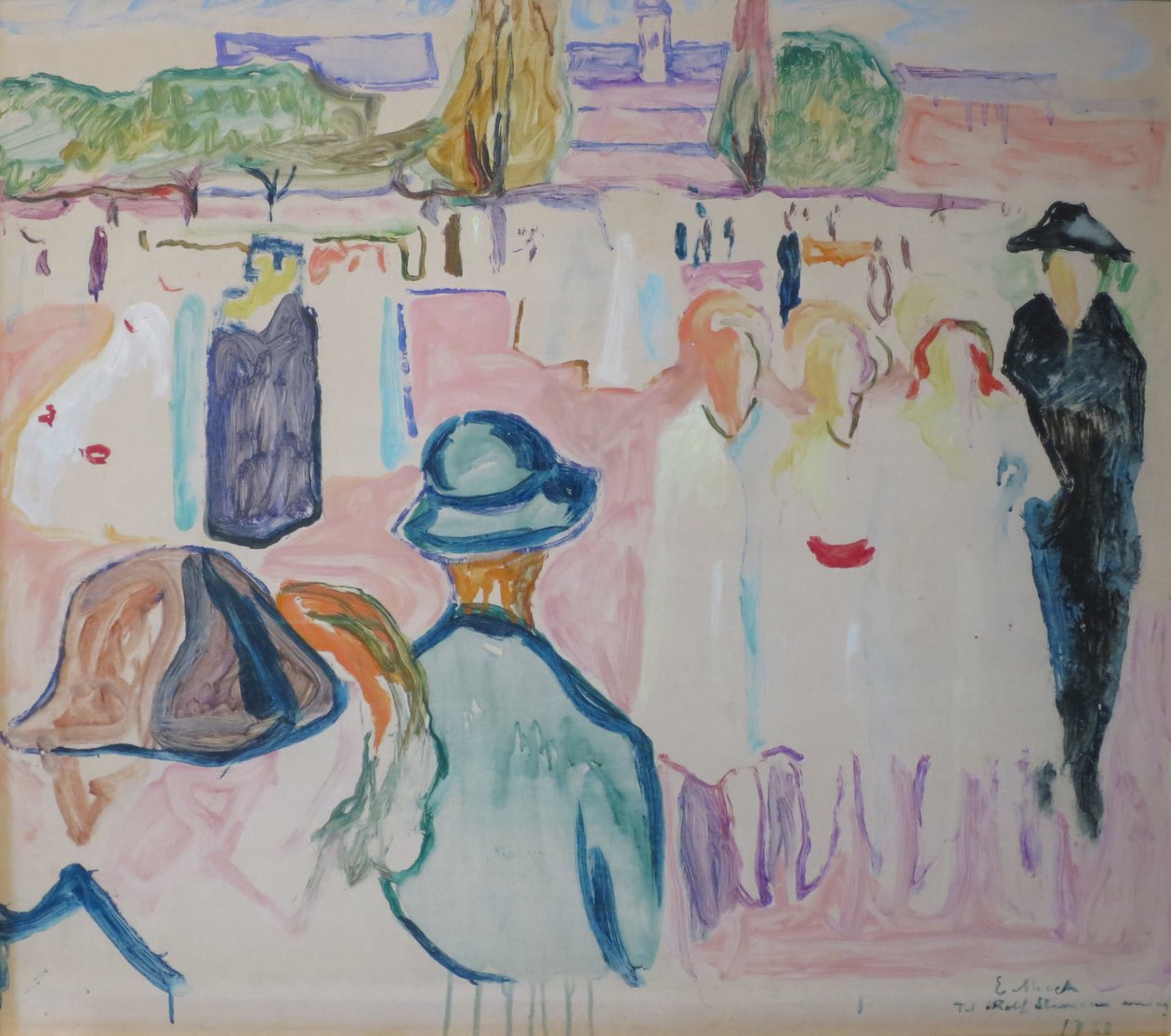 Lato na ulicy Karla Johana autorstwa Edvard Munch
