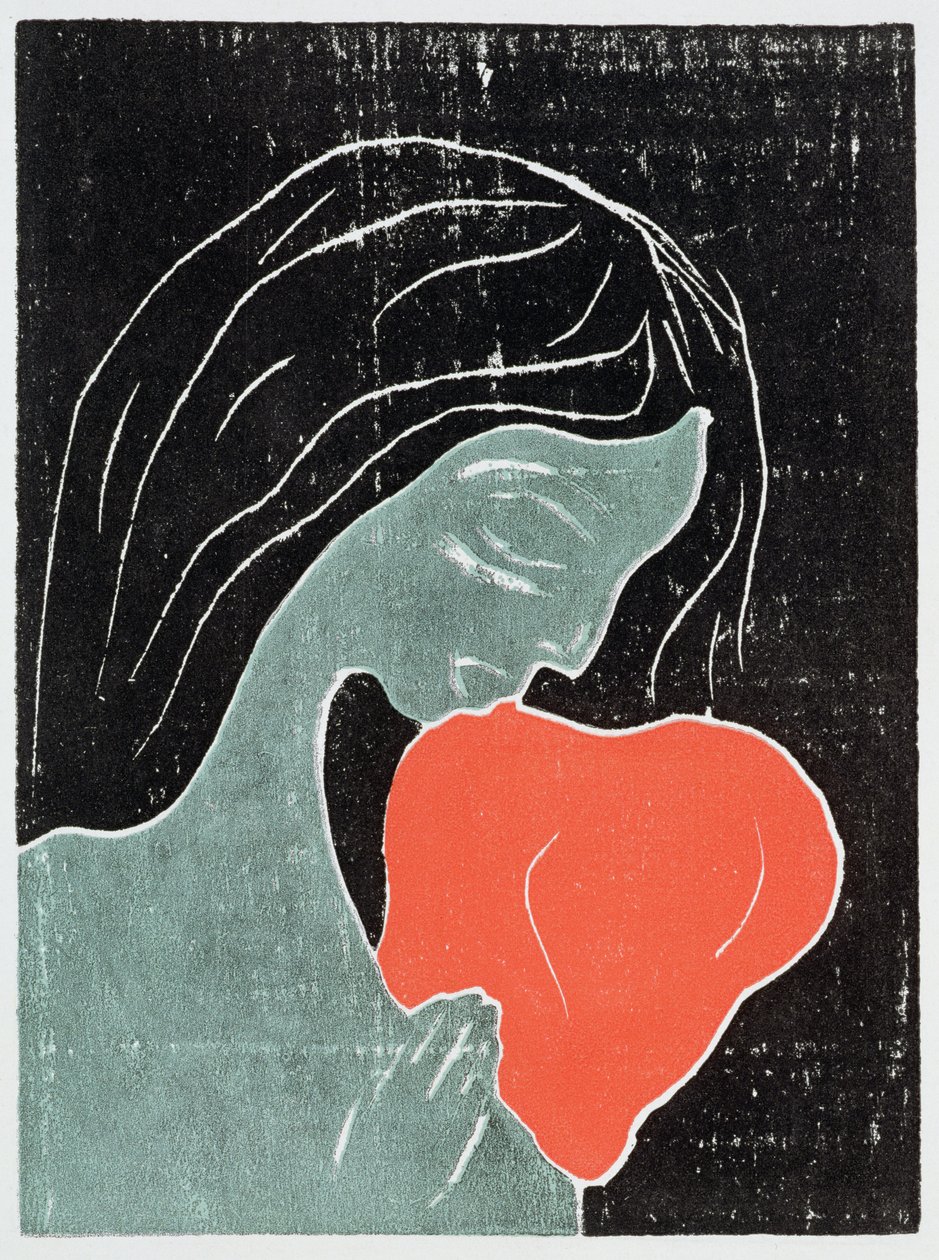 Kobieta z psem autorstwa Edvard Munch