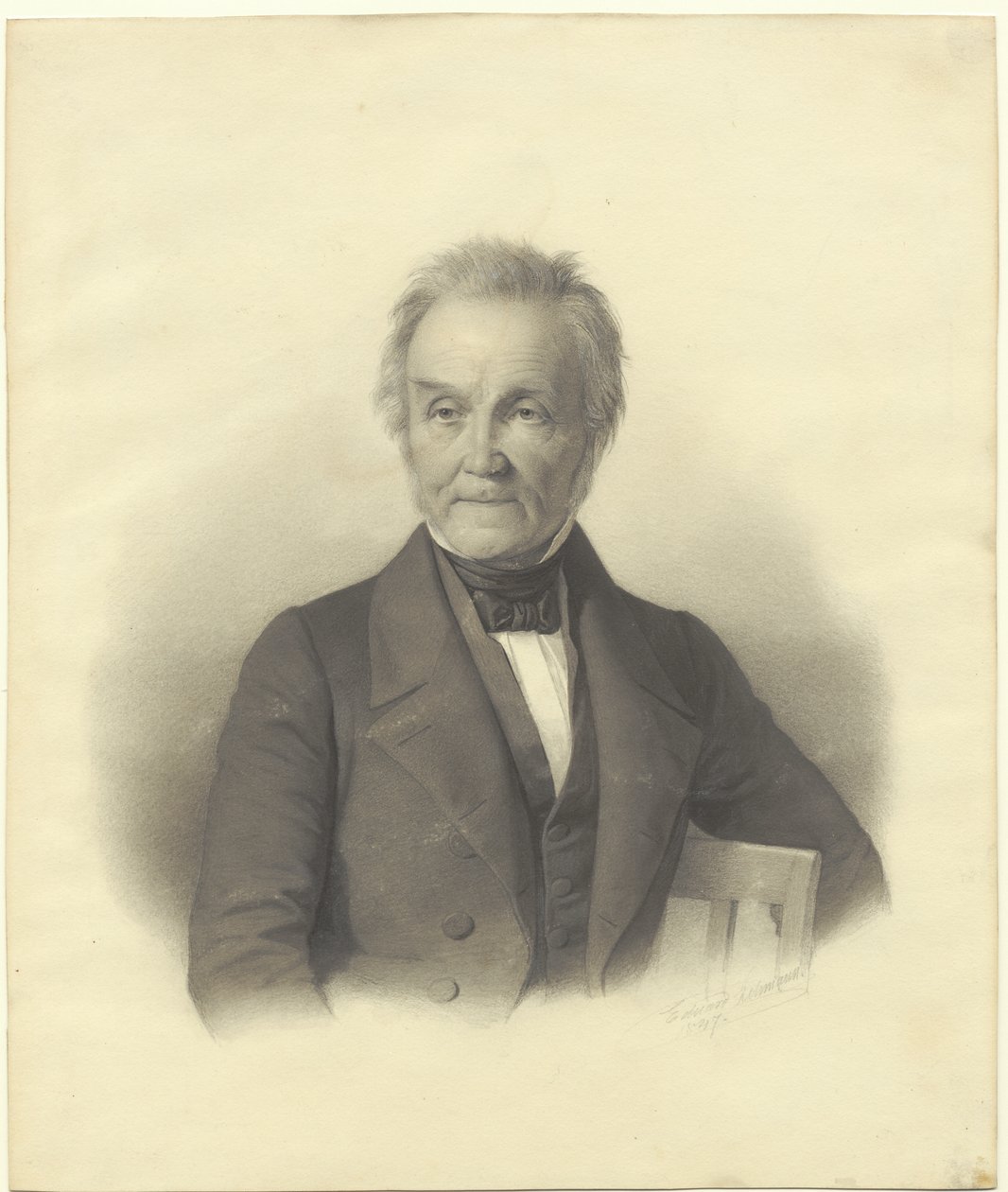 Portret Adama Oehlenschlagera autorstwa Edvard Lehmann