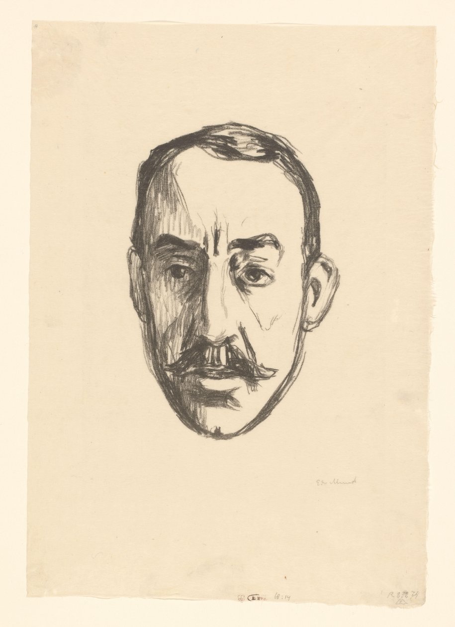 Portret Henryka van de Velde Henry van de Velde (tytuł oryginalny) autorstwa Edvard Munch (signed by artist)
