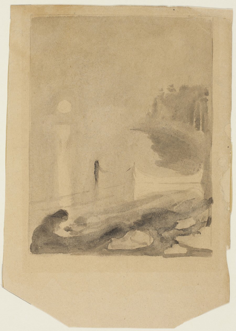 Łódź przycumowana do molo, 1892 autorstwa Edvard Munch