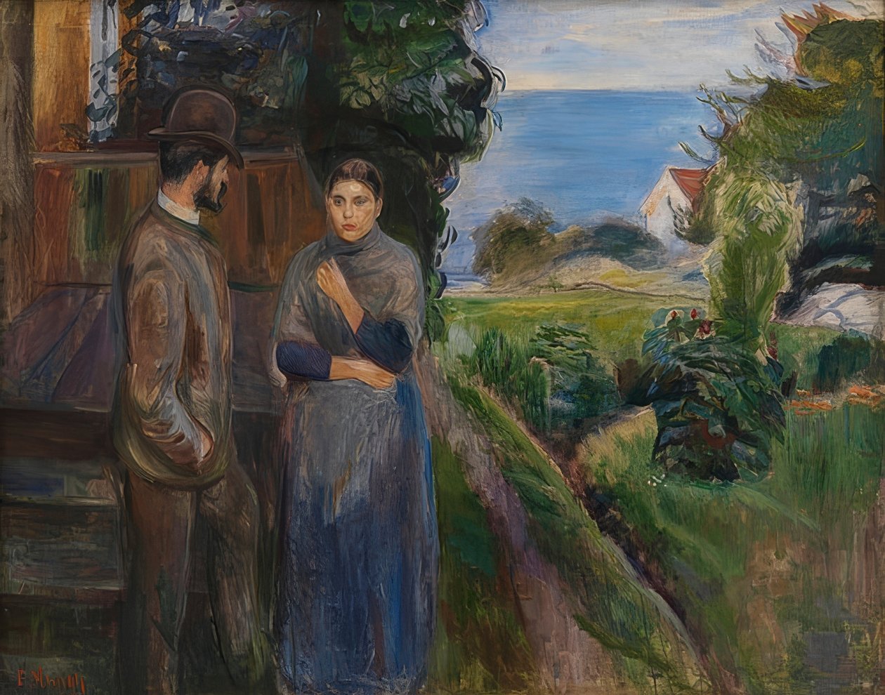Wieczorna rozmowa. 1889 autorstwa Edvard Munch