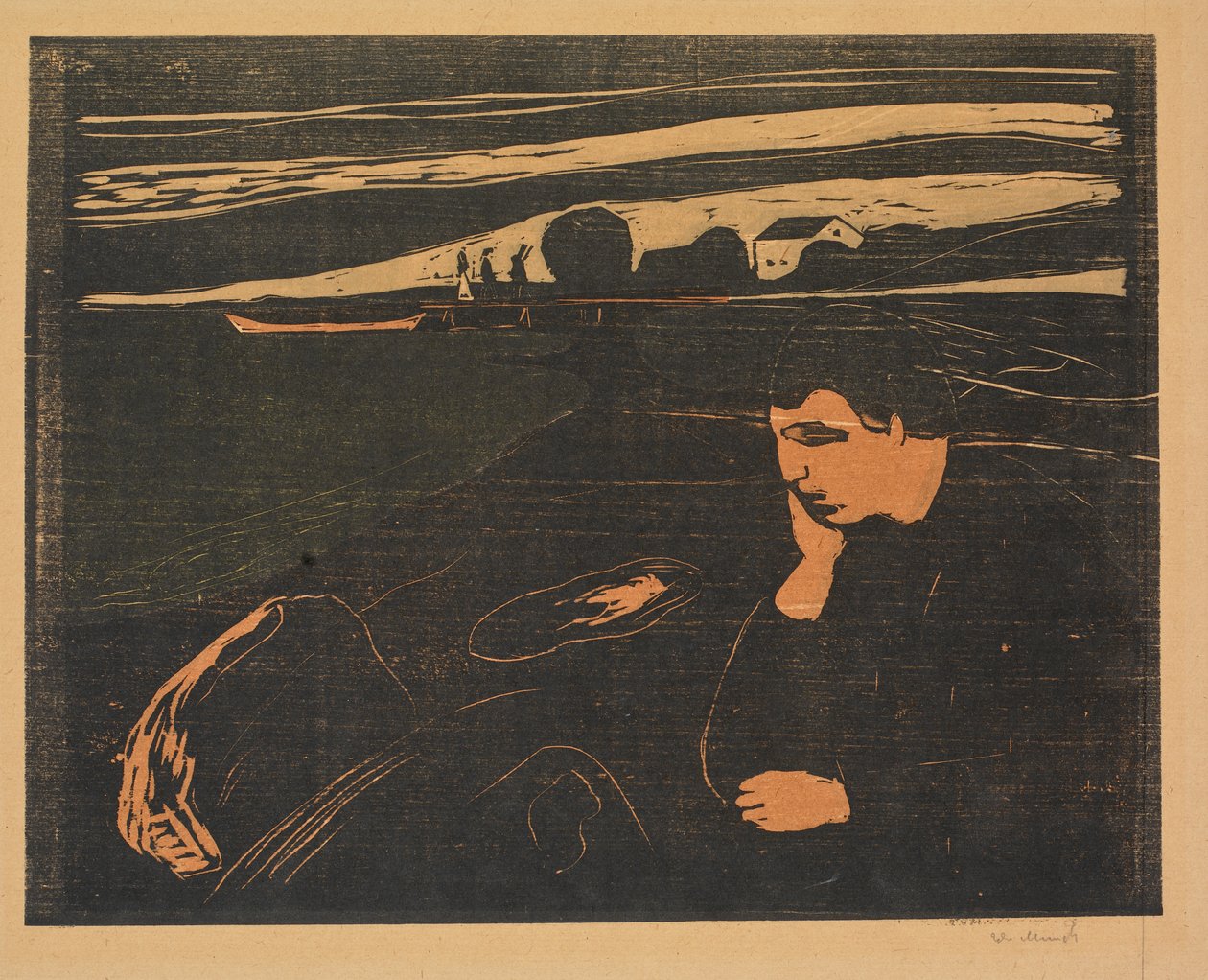 Wieczór. Przy plaży (Melancholia) autorstwa Edvard Munch