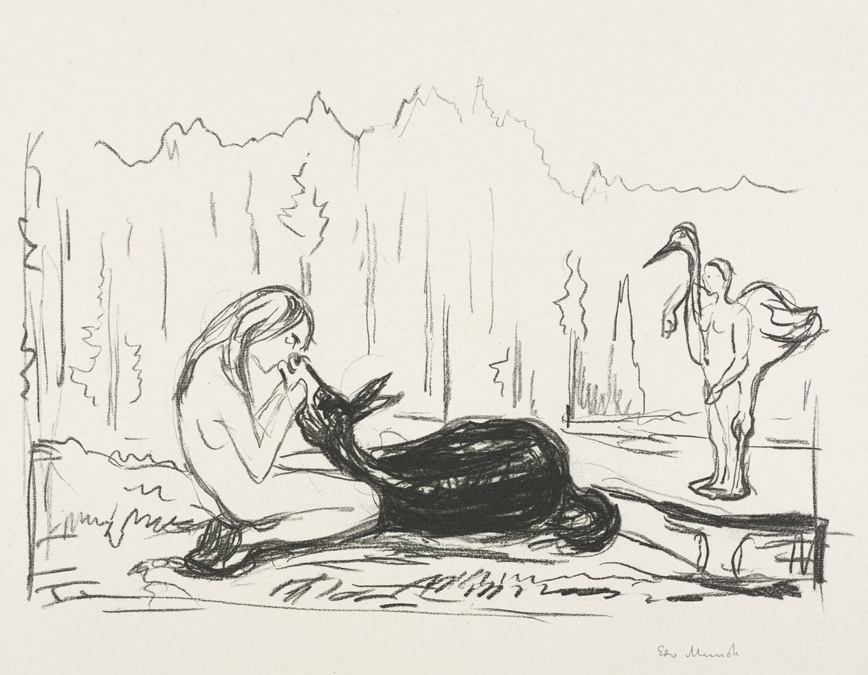 Alfa i Omega: Żona Omega i osioł autorstwa Edvard Munch