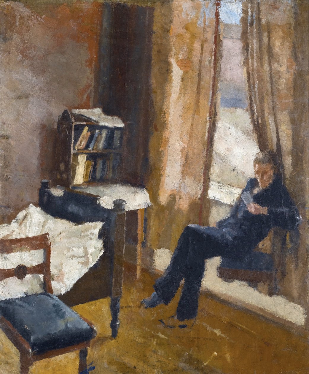 Andreas Reading par Munch, Edvard (1863-1944). Olej na tekturze, format: 57x48, ok. 1882, kolekcja prywatna autorstwa Edvard Munch