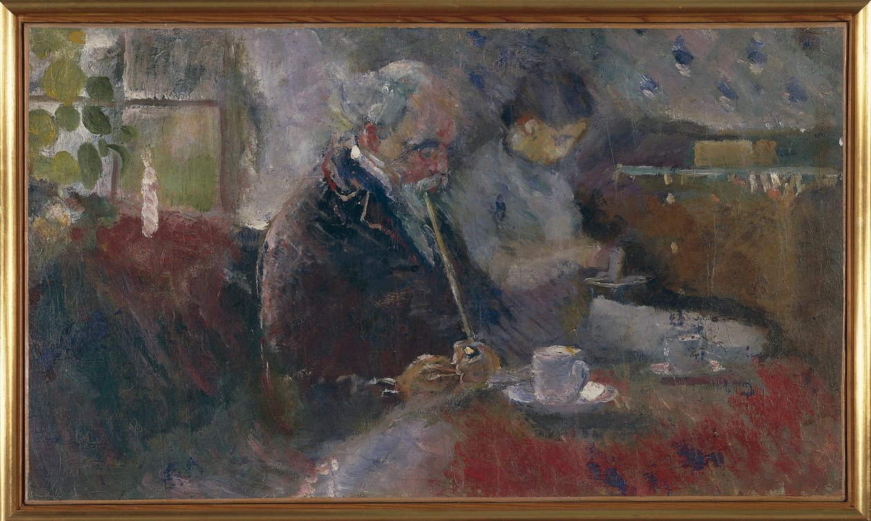 Przy stoliku kawowym autorstwa Edvard Munch