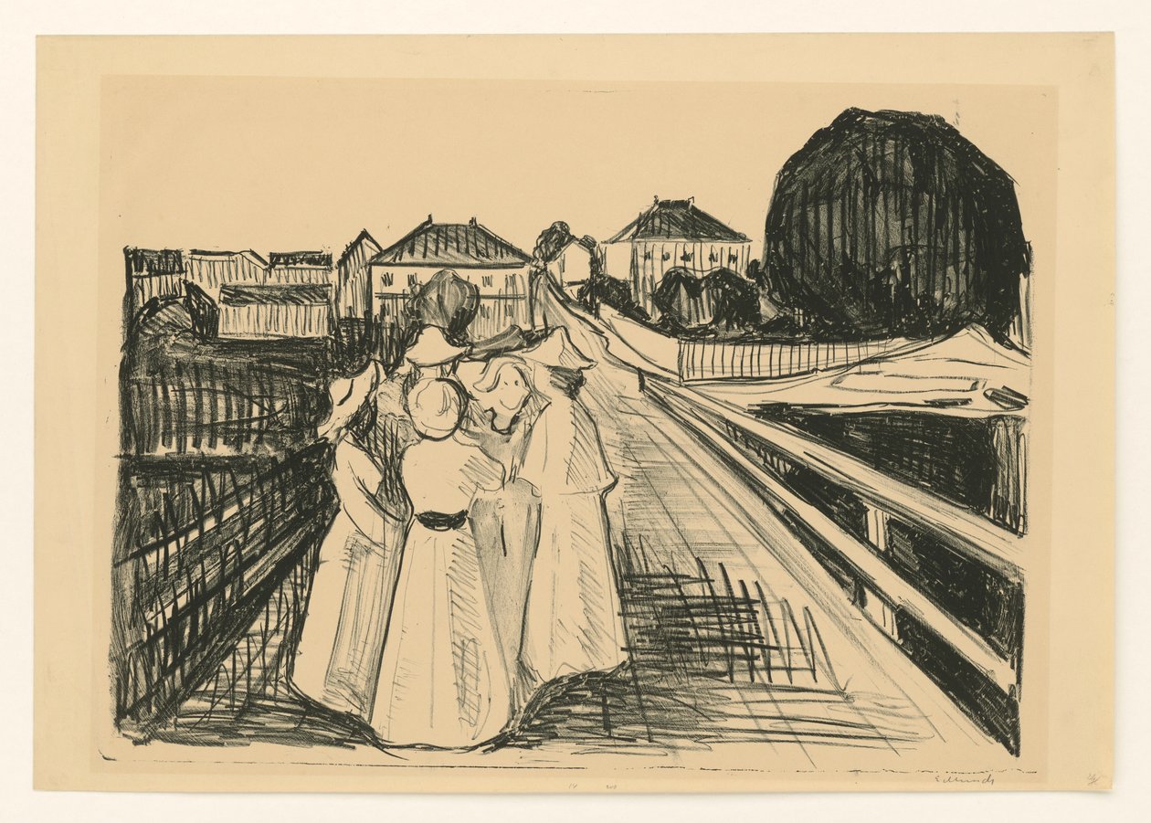 Na moście autorstwa Edvard Munch