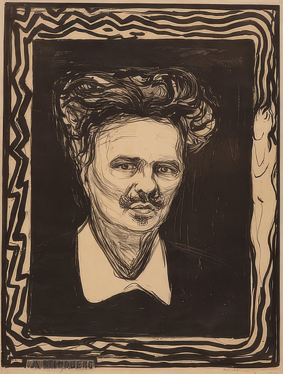 Augusta Strindberga. 1896 autorstwa Edvard Munch