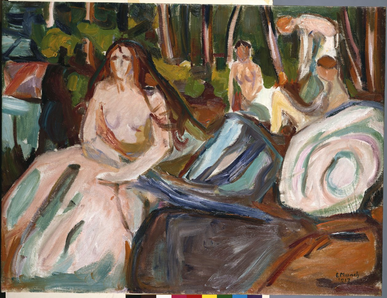 Kąpiących się autorstwa Edvard Munch