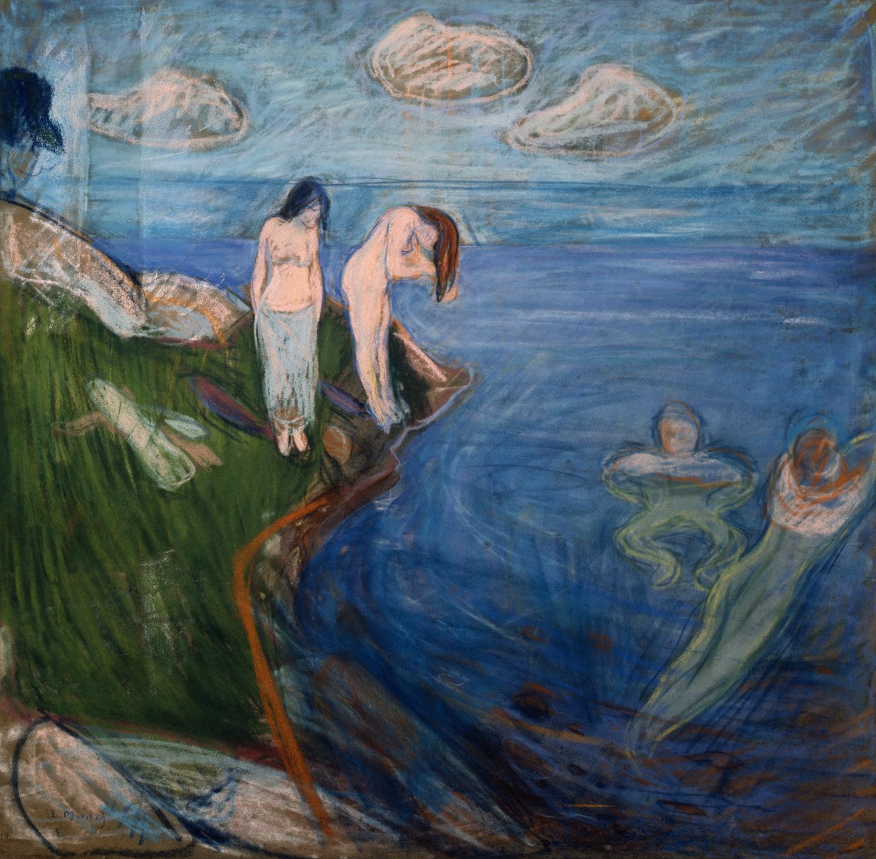 Kąpiące się kobiety autorstwa Edvard Munch