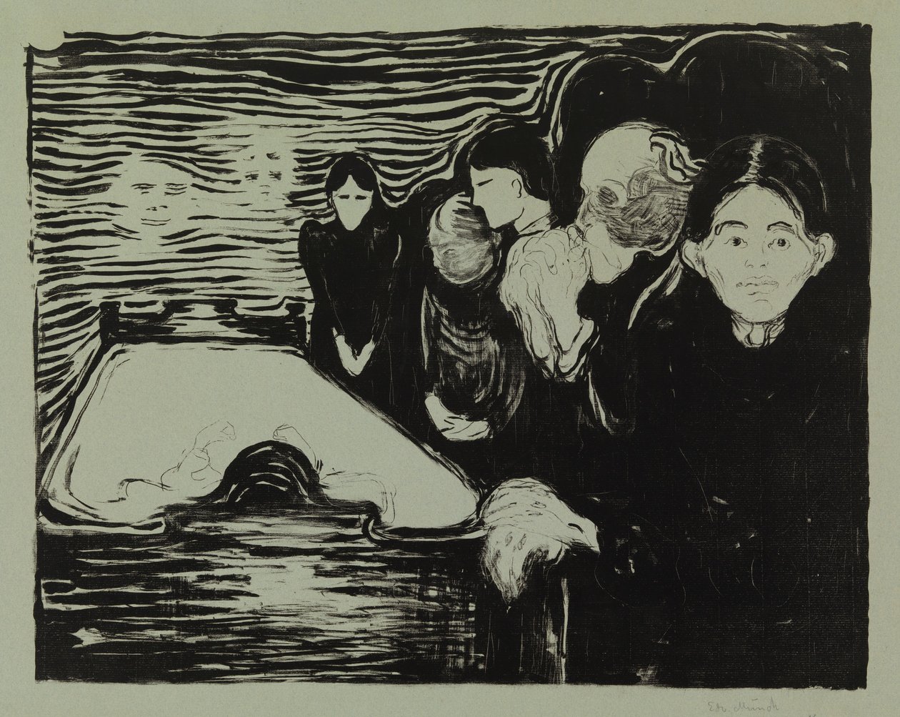 Przy łóżku umierającego autorstwa Edvard Munch