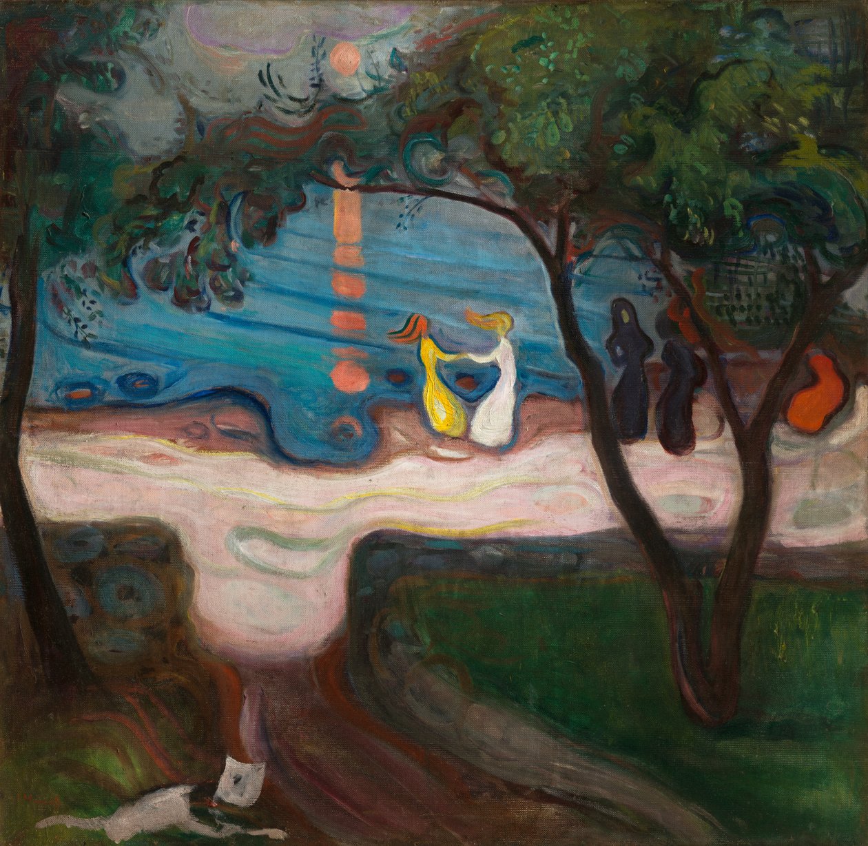Taniec na brzegu, 1900 autorstwa Edvard Munch