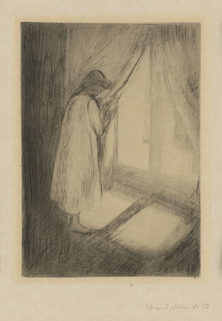 Dziewczyna przy oknie autorstwa Edvard Munch