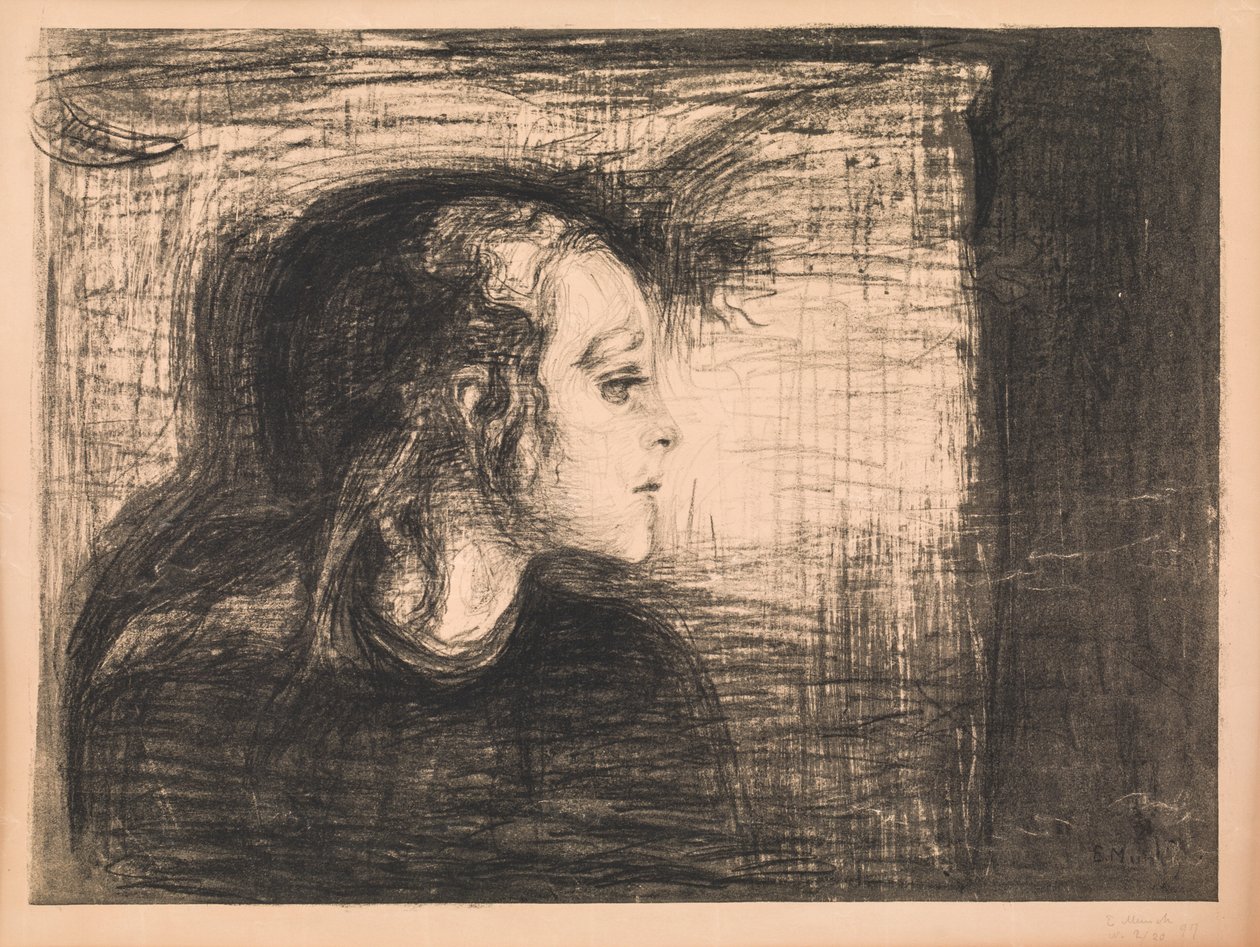 Chora dziewczyna autorstwa Edvard Munch