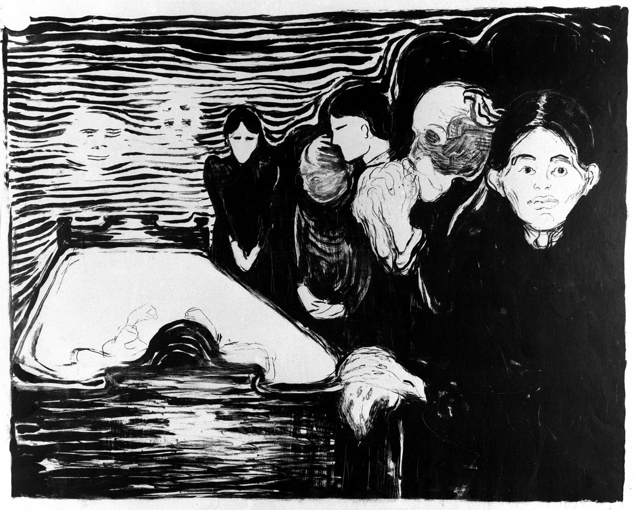 Walka ze śmiercią (litografia) autorstwa Edvard Munch