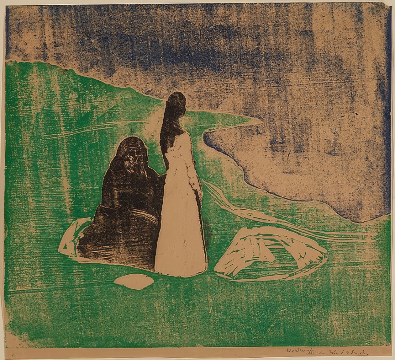 Kobiety na brzegu morza. 1898 autorstwa Edvard Munch