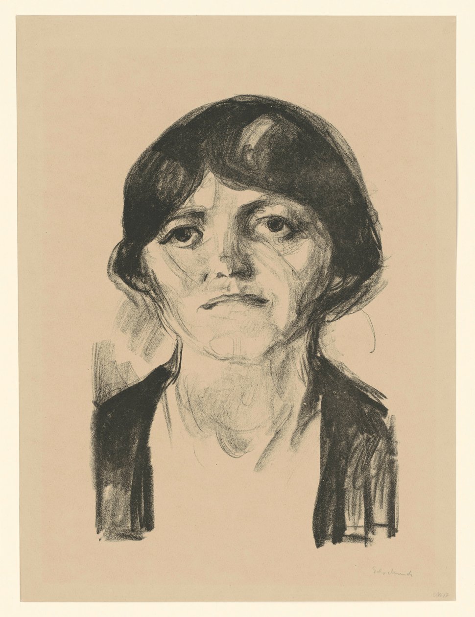 Głowa kobiety autorstwa Edvard Munch