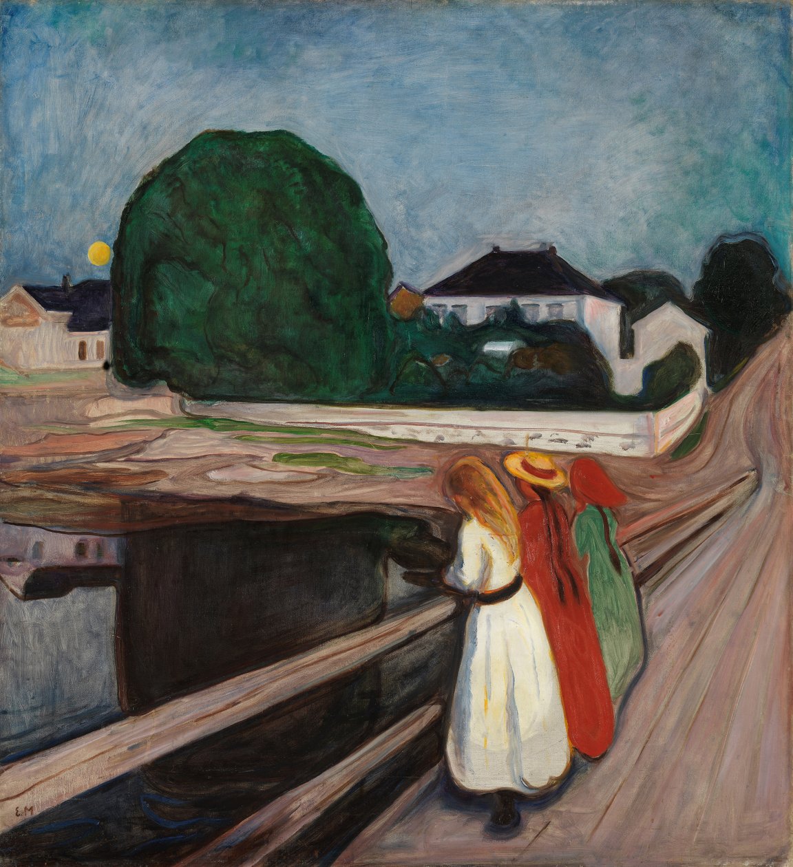 Dziewczyny na molo, ok. 1901 autorstwa Edvard Munch