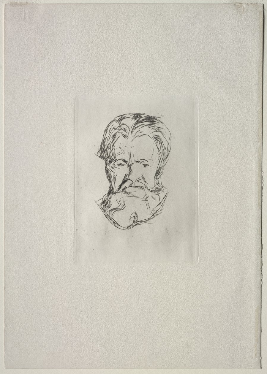 Głowa mężczyzny autorstwa Edvard Munch