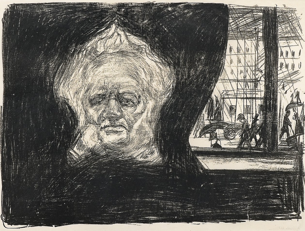 Henrik Ibsen w kawiarni Grand Hotelu, 1902 autorstwa Edvard Munch