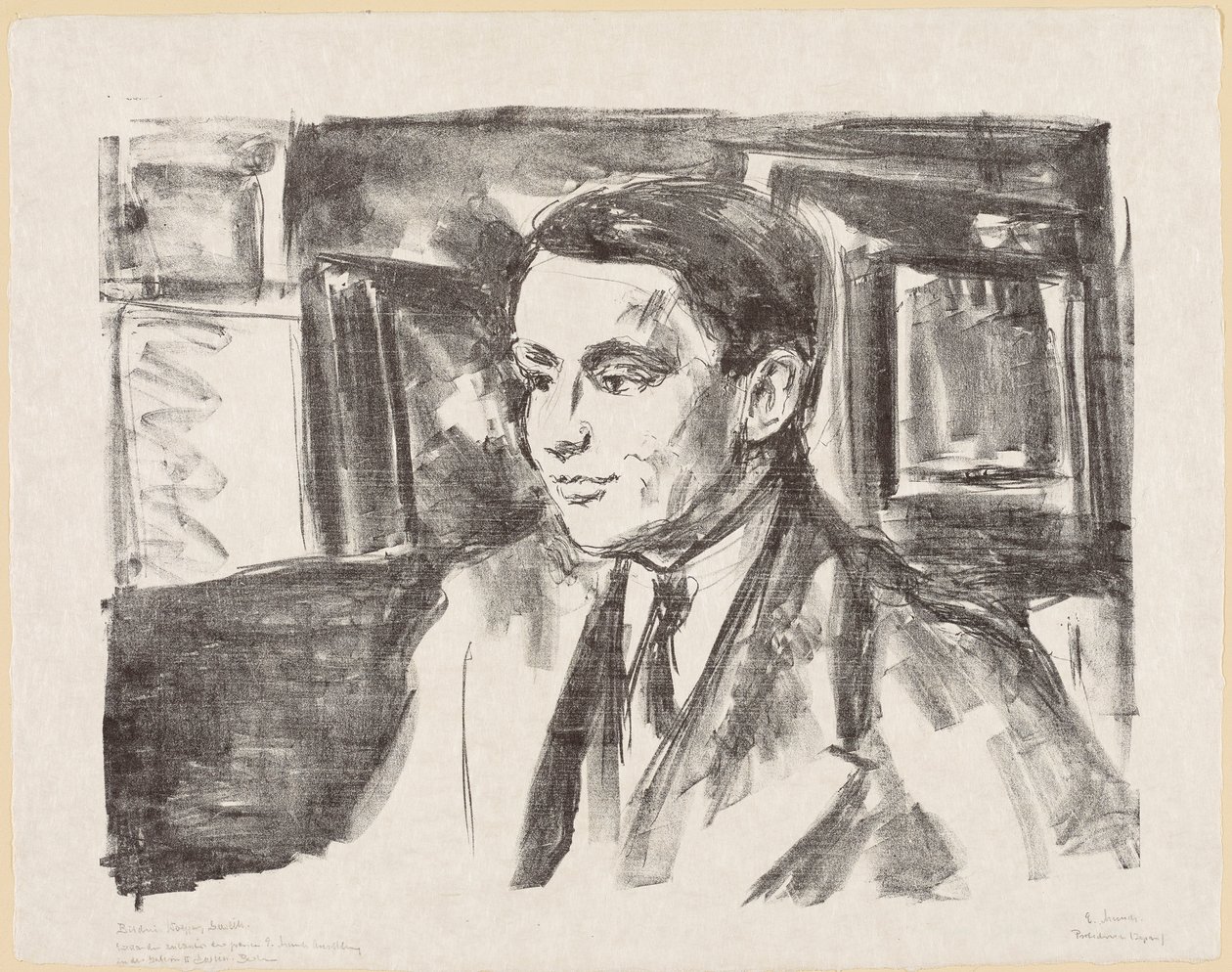 Młodzieńczy portret Wolfganga Gurlitta autorstwa Edvard Munch