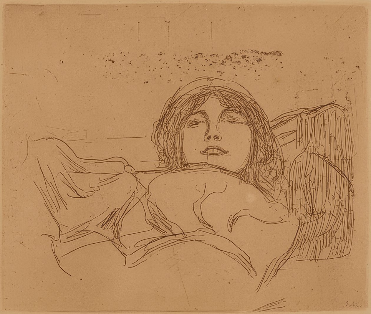 Młoda kobieta. 1896 autorstwa Edvard Munch