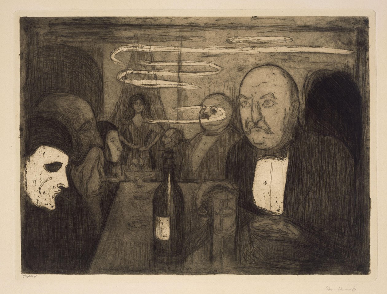 Kristiania-Boheme II autorstwa Edvard Munch