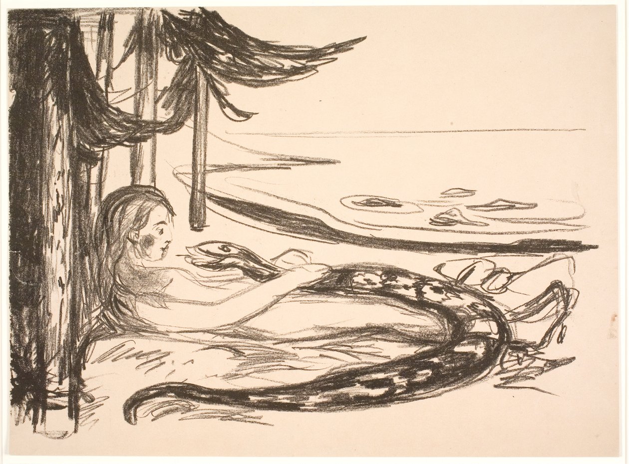 Kobieta i wąż autorstwa Edvard Munch