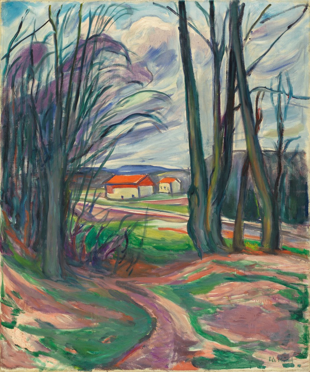 Krajobraz w Skoyen, lata 20. autorstwa Edvard Munch